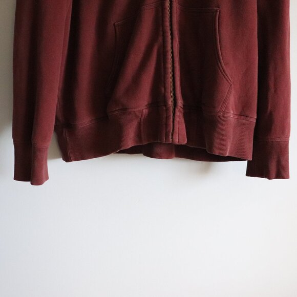 Eddie‎ Bauer Men's Sz XXL Red Full Zip Hooded Long Sleeve Sherpa Pocket Sweater - Picture 13 of 15